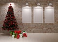 Cristmas Banners on wall Royalty Free Stock Photo