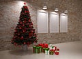 Cristmas Banners on wall Royalty Free Stock Photo
