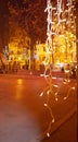 Cristmas lights and decorations. New Year`s euphoria Royalty Free Stock Photo