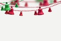 Cristmas object, christmas bells on white background Royalty Free Stock Photo