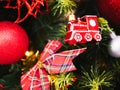 Cristmas presents. Gift Christmas toys. Shopping prizewinners from the store