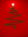 Cristmas tree with star Royalty Free Stock Photo