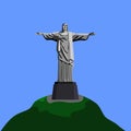 Cristo Redentor Rio Brazil Building Vector