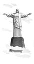 Cristo Redentor. Statue of the Christ-Redeemer Rio de Janeiro, Brazil. Royalty Free Stock Photo