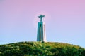 The Cristo Rei monument of Jesus Christ in Lisbon.