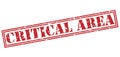 Critical area red stamp Royalty Free Stock Photo