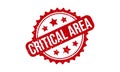 Critical Area Rubber Grunge Stamp Seal Vector Illustration Royalty Free Stock Photo