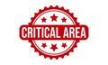 Critical Area Rubber Grunge Stamp Seal Vector Illustration