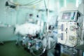 Critical care unit, unfocused background