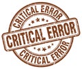 critical error brown stamp Royalty Free Stock Photo