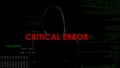 Critical error, unsuccessful attempt to hack server, disappointed criminal