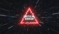 Critical error warning symbol on abstract circuit background Royalty Free Stock Photo