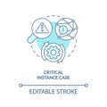 Critical instance case turquoise concept icon