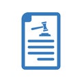 Critical, judge mint, judge, law, lawful, reviewer icon. Blue vector design