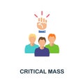 Critical Mass flat icon. Color simple element from activism collection. Creative Critical Mass icon for web design, templates, Royalty Free Stock Photo