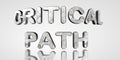 Critical Path - 3D Rendering Word on Gray Background
