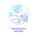 Critical path method concept icon