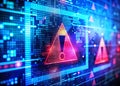 Critical Ransomware Attack Cripples System Leading to Data Breach and Urgent Alert Royalty Free Stock Photo