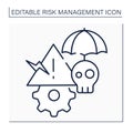 Critical risks line icon