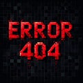 System Failure - Error 404 Glitch Screen Royalty Free Stock Photo