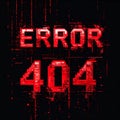 Digital Glitch Error 404 on Screen Royalty Free Stock Photo