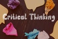 Critical Thinking sign on the piece of paper Royalty Free Stock Photo