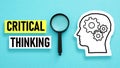Critical thinking skills are shown using the text Royalty Free Stock Photo