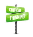 critical thinking street sign illustration