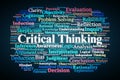 Critical Thinking Word Cloud. Core Concepts Of Reasoning, Logic, Evidence, Evaluation, And Problem Solving For Intellectual And Royalty Free Stock Photo