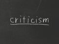 Criticism concept word Royalty Free Stock Photo