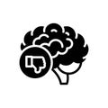 Black solid icon for Criticism, brainstorm and concept