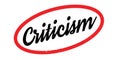 Criticism rubber stamp