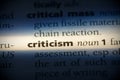 Criticism