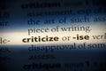 Criticize