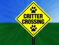 Critter Crossing Street Sign Royalty Free Stock Photo