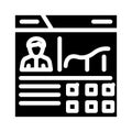 crm business marketing glyph icon vector illustration Royalty Free Stock Photo