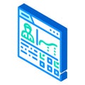 crm business marketing isometric icon vector illustration Royalty Free Stock Photo