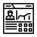 crm business marketing line icon vector illustration Royalty Free Stock Photo