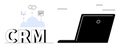 CRM Cloud Solutions with Digital Integration and Laptop for Business Efficiency Royalty Free Stock Photo