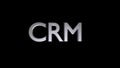 CRM coaching animation with streaking text in grey