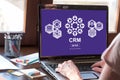 Crm concept on a laptop screen Royalty Free Stock Photo