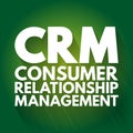 CRM - Consumer Relationship Management acronym, business concept background Royalty Free Stock Photo