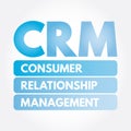 CRM - Consumer Relationship Management Royalty Free Stock Photo