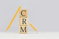 CRM customer relationship management with drawing tools Royalty Free Stock Photo