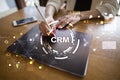 CRM. Customer relationship management concept. Customer service and relationship. Royalty Free Stock Photo