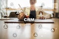 CRM. Customer relationship management concept. Customer service and relationship. Royalty Free Stock Photo