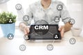 CRM. Customer relationship management concept. Customer service and relationship. Royalty Free Stock Photo