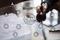 CRM. Customer relationship management concept. Customer service and relationship. Royalty Free Stock Photo