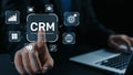 CRM Customer Relationship Management Platform with Data Analytic User Tool Elide Royalty Free Stock Photo