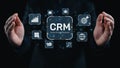 CRM Customer Relationship Management Platform with Data Analytic User Tool Elide Royalty Free Stock Photo